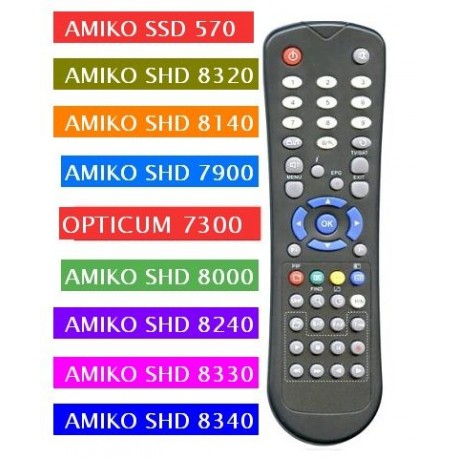 Dálkový ovládač AMIKO HD univerzální