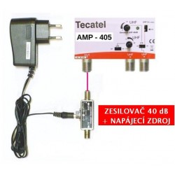 Set anténní zesilovač + napájecí zdroj