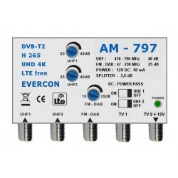 DVB-T2 HEVC ant zesilovač AM-797